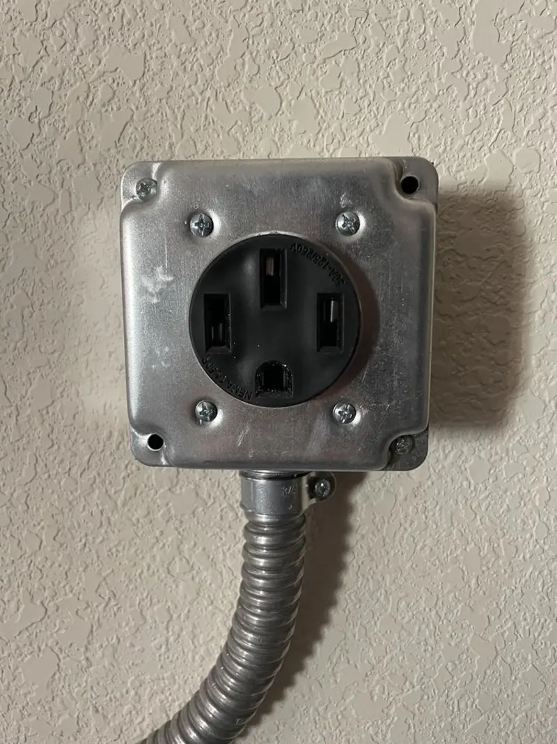 NEMA 14-50 outlet installed for Electrical Panel Upgrade in Simi Valley